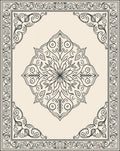 Classic Floral Mandala With Border Design Rug