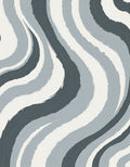 Subtle Gray Brushstroke Waves Rug