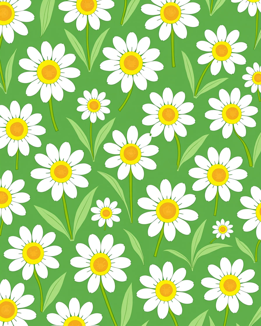 Whimsical Daisy Pattern Rug