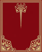 Golden Floral Art Nouveau Design Rug