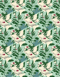 Botanical Sketch Cat Pattern Design Rug