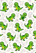 Cute Green Dinosaur Pattern Rug