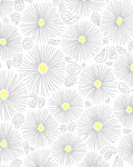 Sunburst Floral Outline Pattern Rug