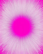 Bold Pink Radiant Burst Pattern Rug