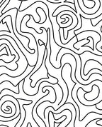 Abstract Curvy Line Art Design Rug