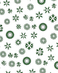 Dark Green Snowflake Scatter Rug