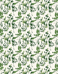 Green Botanical Leaf Pattern Rug