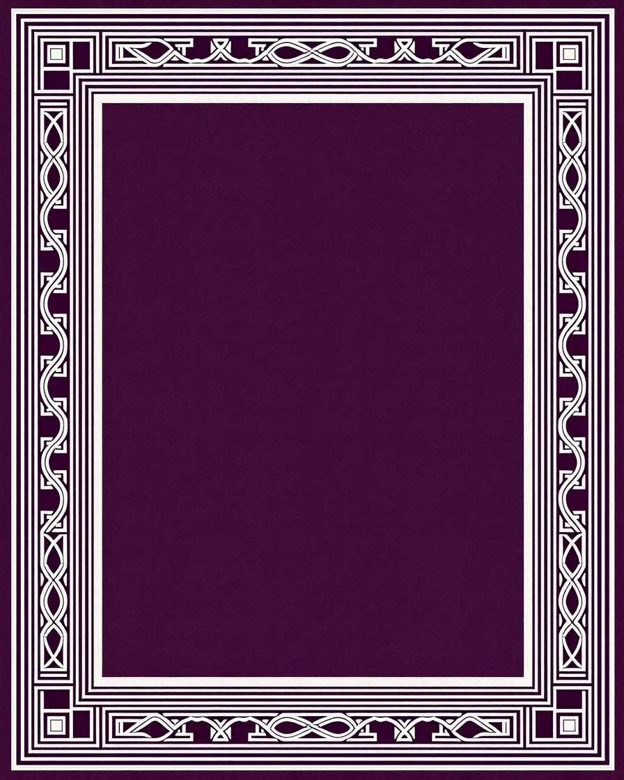 Geometric Border Patterned Rug