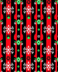 Festive Stripe Snowflake Floral Design Rug