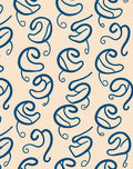 Whimsical Blue Swirl Pattern Rug