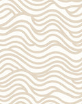 Calm Cream Wavy Line Pattern Rug