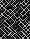 Black White Dot Grid Abstract Rug