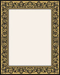 Regal Ornate Black Gold Floral Rug