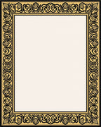 Regal Ornate Black Gold Floral Rug