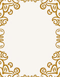 Gold Filigree Border Style Rug