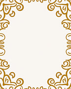 Gold Filigree Border Style Rug