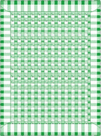 Green White Gingham Buffalo Check Rug