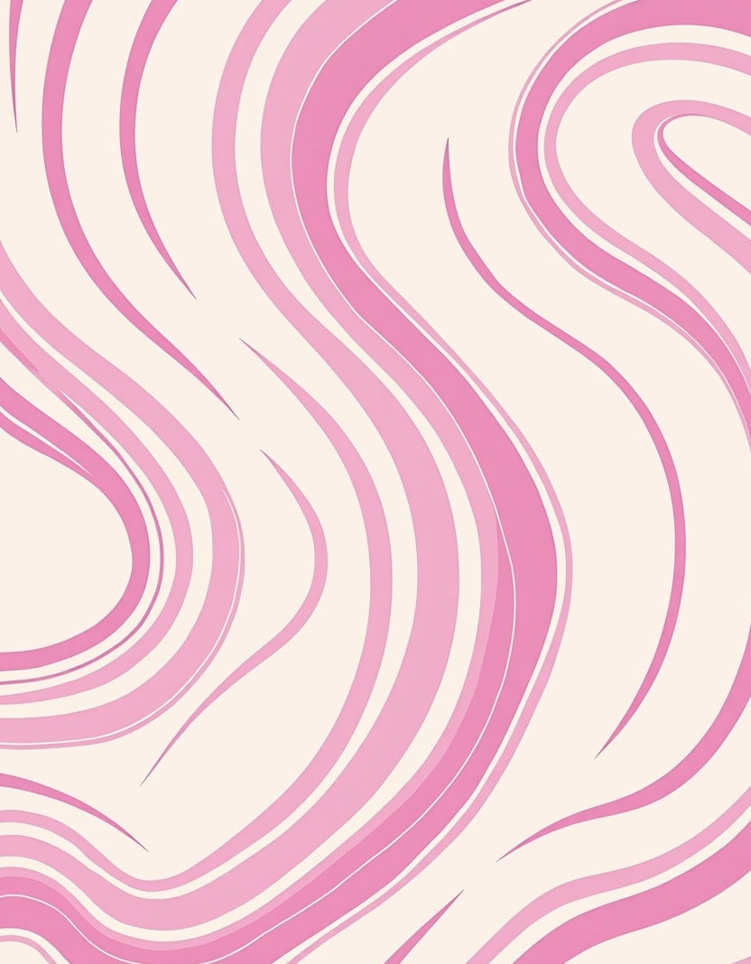 Soft Pink Swirling Marble Pattern Rug