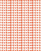 Modern Red Grid Pattern Rug