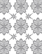 Grey Floral Stylized Pattern Design Rug