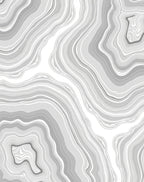 Abstract Gray Geode Pattern Rug