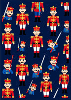 Red Soldier With Sword Collage Rug