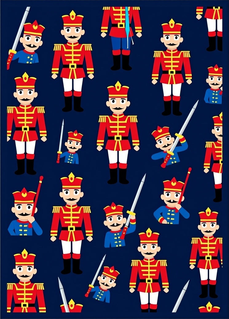Red Soldier With Sword Collage Rug