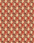 Classic Red Cream Floral Pattern Rug