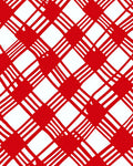Red and White Classic Plaid Design Rug
