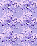 Fluid Floral Pattern In Purple Hues Rug