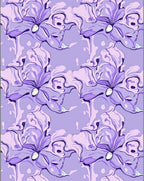 Fluid Floral Pattern In Purple Hues Rug