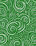 Emerald green abstract swirl snowflake Rug