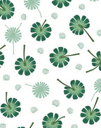 Green Leaf Tropical Pattern Rug