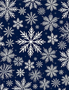 Winter White Snowflakes Navy Rug