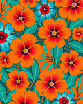 Vibrant Floral Pattern Design Rug
