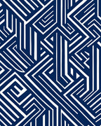 Interlocking Geometric Maze Design Rug