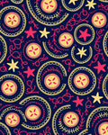 Circular Starburst Vine Pattern Rug