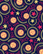 Circular Starburst Vine Pattern Rug