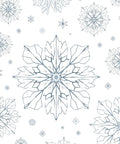 Winter Blue Snowflake Array Rug
