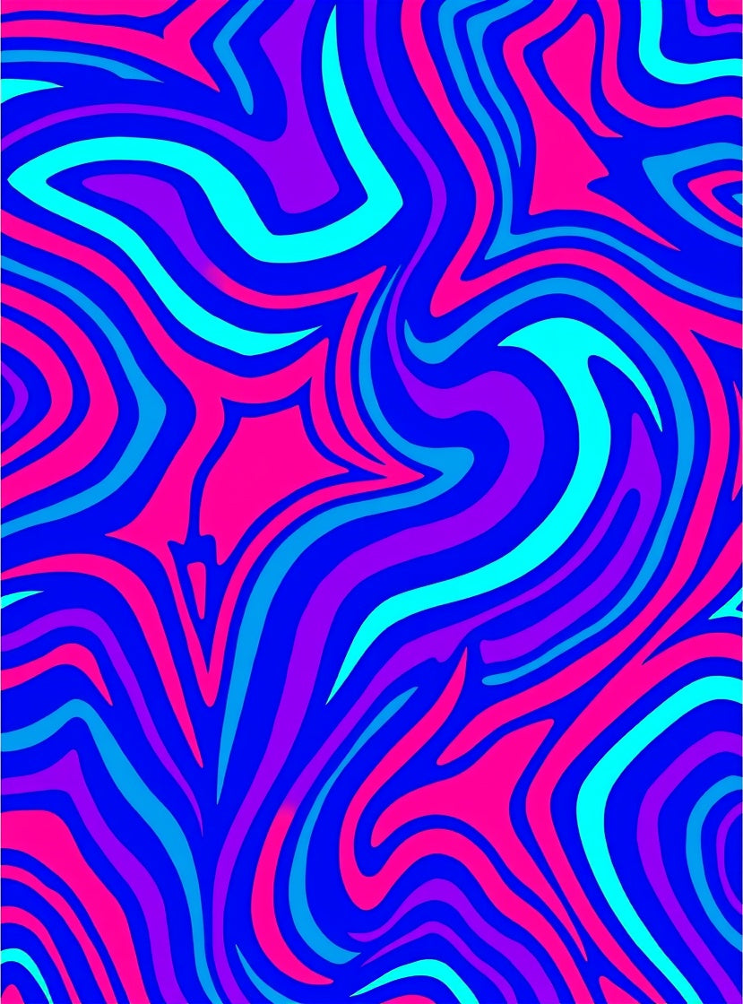Vibrant Abstract Swirl Pattern Rug