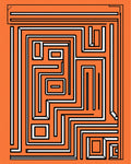 Bold Geometric Maze Pattern Rug