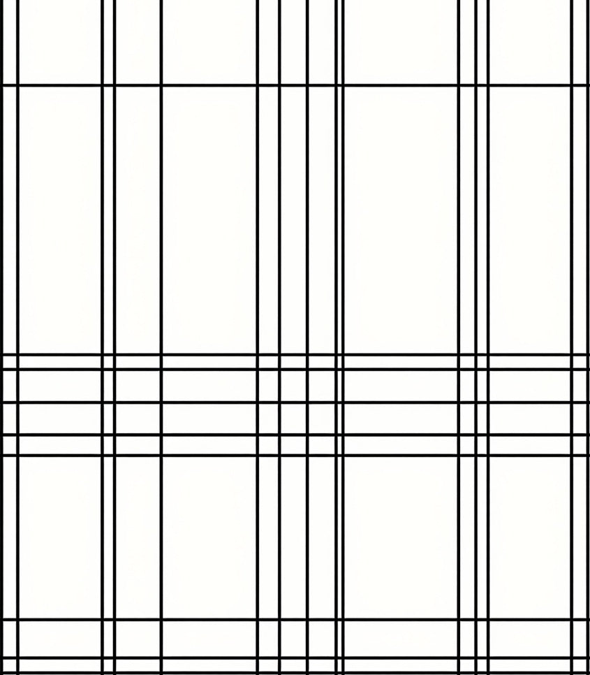 Monochrome Classic Tartan Pattern Rug