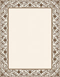 Ornate Floral Vine Classic Border Rug