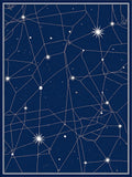 Deep Blue Starry Night Constellation Rug