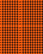 Bold Orange Black Grid Pattern Rug