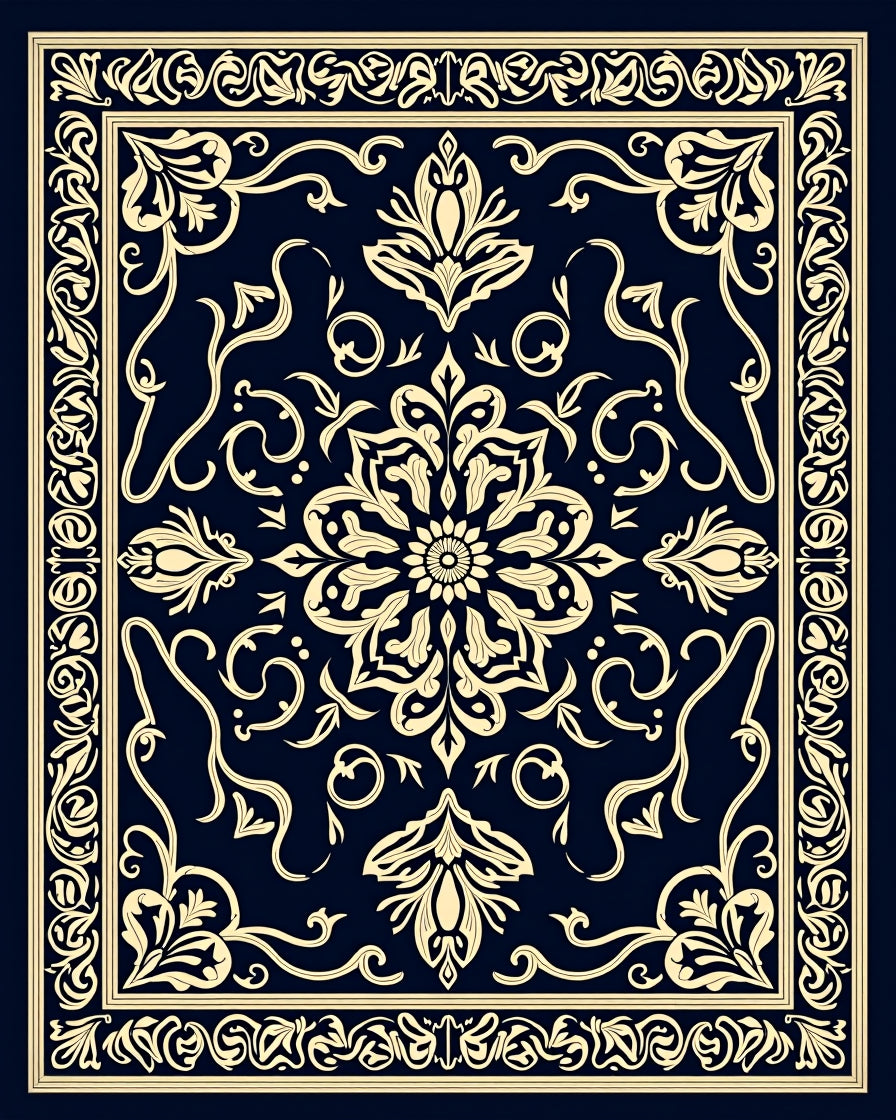 Ornate Mandalas And Swirls Design Rug
