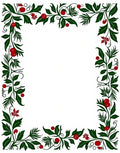 Botanical Red Berry Vine Pattern Rug