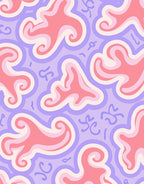 Pastel Swirls And Curls Pattern Rug