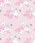 Pink Cloud And Star Pattern Rug