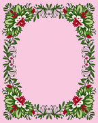 Floral Scrollwork Border Design Rug